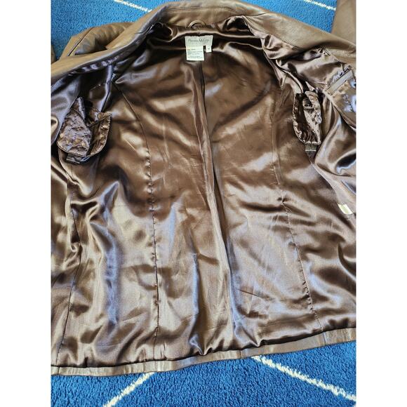 Pamela McCoy Collections Women's Genuine Leather Jacket-M - Picture 6 of 9